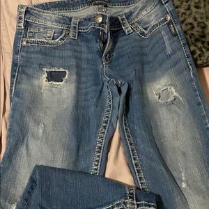 31/35 “pioneer” silver jeans